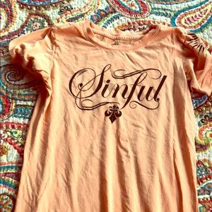 sinful orange size small stretch